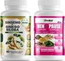 Soluciones óptimas de bienestar: Herbal Menopause Support and Ginseng + Ginkgo Biloba Energy " Brain Focus Booster for Men " Women