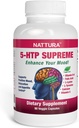 Nattura 5-HTP Supremo - para el Control Positivo de Mood, Relajación y Appetite - con 5-HTP, L-Tyrosina, L-Lysine, Vitamina B6, Folate (Acid Alilico), Vitamina C (Acid acúbico), Calcio - 90 cápsulas