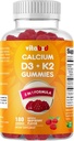 Vitamina D3 + K2 Gummies – Bone & Heart Health Support – 180 Pectin-Based Vegan Gummies