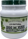 JUGO Verde (Green King Powder) Super Detox 16 oz Suplemento dietético 100% natural, vegano, sin gluten, sin azúcares Adiós LONJITA Green Tea, Moringa, Spinach y Más fibra