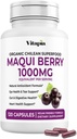 Vitapia Maqui Berry 1000mg - Maqui Berry Powder Supplement - Vegan Friendly, Non-GMO and Gluten-Free - 120 Veggie Capsules