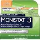 Monistat 3 Días Tratamiento de la Infección de la Levadura para Mujeres, 3 Miconazol Pre-Filled Cream Applicators &amp; Externo Monistat Anti-Itch Cream Bundle