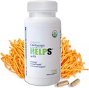 Cordyceps orgánicos Mushroom Capsules Suplemento - 1000mg Cordyceps Militaris Extract - 100% Natural, Real &amp; Pure - Beta-Glucan - Herbal Support for Energy-Boosting & Immune Health - 60 cápsulas
