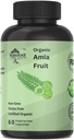 Amla orgánica capsules - Gooseberry indio para la vitamina natural C, Soporte para piel &amp; pelo 60 cápsulas