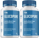 (2 Pack) Gluco Pure Healthy Vitamin Support Supplement - Advanced Formula Gluco Pure, GlucoPure Maximum Strength Reviews, 120 cápsulas