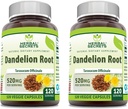 Herbal Secrets Dandelion Root 520 mg Veggie Capsules Suplemento Silencio Non-GMO Silencio Gluten Gratis Silencio Hecho en EE.UU. (120 Conde Silencio 2 Pack)