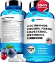 Liposomal Nicotinamide Riboside NR Suplemento Resveratrol NAD : Nicotinamide 500mg w/Fisetin, Resveratrol Powder Spermidine Berberine NAD Resveratrol Suplemento 500 mg - 60 caps 1 Pack