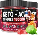 2 Pack Keto ACV Gummies Advanced Formula 1500mg, 180 Vegan Gelatin-Free Advanced Apple Cider Vinegar Gummies with Pomegranate & Beetroot, Natural Ingredients, Alternative to Keto Drops