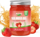 (8 OZ) Natural Sea Moss Gel Raw Strawberry Flavor Irish Seamoss Gel Vegan Women Men 102 Vitaminas y Minerales Wild Harvested Non-GMO Immune Defense Booster Lung Thyroid Digestive Support