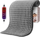 Qfun Extra Large Calefacción Pad para el Alivio de Dolor, 19.6"x39.3" XXL Fast Heat Pad Neck and Shoulde Electric Calefacción Pad para Plazos de Período con 6 Ajustes de Calor &amp; Auto Shut-Off, Regalos de Navidad para Hombre