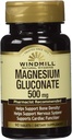 Magnesium Gluconate 500 mg, 90 Tablets Per Bottle (3 Bottles).