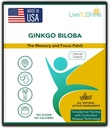 Live To Shine Ginkgo Biloba Patch - 30 Gingko Transdermal Patches - Un mes de suministro para mujeres y hombres - USA Made