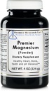 Premier Magnesium, 4oz Polvo de Magnesium Lactate Powder, una Fuente de Magnesio altamente absorbible