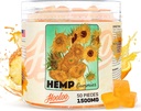 Hemp Gummies Extra Strength for Adults - Citrus Pineapple Natural Juice Vitaminas, Omega 3 - Chewable Gummy for Deep Bedtimes, Focus, Unwind, Made in USA