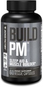 Jacked Factory Build PM Night Time Muscle Builder " Sleep Aid - Post Workout Recovery " Sleep Support Supplement w/VitaCherry Tart Cherry, Ashwagandha, " Melatonin - 60 Natural Veggie Pills