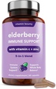 Vitamina Bounty Elderberry Organic Elderberry Capsules for Adults - Vitamina C y Zinc Suplemento, " Echinacea, Immune System Support, Advanced 5-in-1 Blend, Non-GMO - 60 cápsulas
