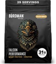 BIRDMAN Falcon Performance Vegan Protein Powder, 31g Protein, 5g Creatine, 5g BCAA, Probiotics, Electrolytes, Pre Workout, Low Carb, Sugar Free &amp; Dairy Free, Plant Based Vanilla Protein, 29 Servings
