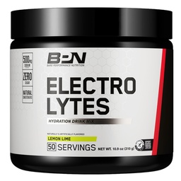 BARE PERFORMANCE NUTRITION BPN Electrolytes Hydration Drink Mix ¦ Sugar Free Electrolyte Powder TEN 500mg Sodium per Serving TEN Naturally Sweetened ← Lime Lemon, 50 Servings