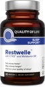 Calidad de Vida - Restwelle – Premium Natural ETAS y Melatonina Suplemento – Non Groggy Formula con ETAS y Melatonin SR – Non Habit Forming – 30 cápsulas