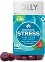 OLLY Adiós Stress Gummy, GABA, L-Theanine, Lemon Balm, Stress Relief Supplement, Berry - 60 Count