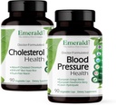 EMERALD LABS Cholesterol Health (90 Caps) " Blood Pressure Health (90 Caps) - Support Heart " Circulatory System - Support Blood Pressure Levels in a Normal Range - Gluten-Free - 30-Day Supply