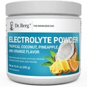 Dr. Berg Zero Sugar Hydration Keto Electrolyte Powder - Enhanced w / 1000 mg de Potasio & Real Pink Himalayan Salt (NOT Table Salt) - Tropical Coconut, Pineapple &amp; Orange Drink Supplement 50 Servings