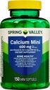 Spring Valley Calcium Mini 600 mg más Vitamina D3, 150 Conde, Suplemento dietético, pequeñas píldoras de calcio Agrupar con 45 diabetes de Luall