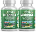 Moringa Powder Capsules + Turmeric Moringa Leaf Ceylon Cinnamon Ashwagandha Ginger Tart Cherry Boswellia Quercetin Garlic Saffron Nettle Black Pepper Moring-Go Suplemento Por Clean Nutra (2)