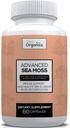Advanced Sea Moss, moss de mar fórmula avanzada, suplemento de moss de mar premium, píldoras de musgo de mar, suplemento de seamoss, Irish Sea Moss Capsules " Organic Bladderwrack " Burdock, " Black Pepper Extract, Seamoss