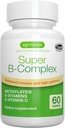 Igennus Super B-Complex Vitaminas Metilcobalamina, Entrega de Nutrientes todo el día, Etiqueta limpia, Suplemento MTHFR con metalfolato &amp; B12 Metilcobalamina, Vegan, Lab Verificado, 60 Tablas pequeñas