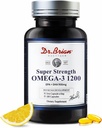 Dr.Brian Omega 3 Fish Oil - 1200 mg tención180 Softgels Lemon Flavor rTG Omega3 Silencio EPA &amp; DHA ← Alta Absorción Omega 3 Fatty Acid Suplementos para el corazón saludable &amp; Brain -180 Day Supply