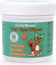 CuteBone Pet Eye Wipes 120 Conde - Ligeras de limpieza de ojos suaves y relajantes para perros y gatos, Elimina la mugre, Tear Stains y Debris, Previene las infecciones de los ojos, ingredientes naturales, seguro y fácil de usar
