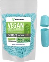 XPRS Nutra Size 3 Empty Capsules - 500 Conde Vacío Píldoras Veganas - Píldora Vegetariana - DIY Vegetable Capsule Filling- Veggie Pill Caps (Aqua)