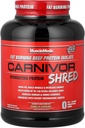 MuscleMeds Carnivor Shred Fat Burning Hydrolized Beef Protein Isolate, 0 Lactose, 0 Sugar, 0 Fat, Halal Certified, Vanilla Caramel, 4 libras, 56 Servimientos