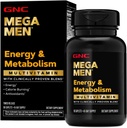 GNC Mega Men Multivitamin Caplets, clínicamente probados para sentirse mejor, soporte inmunológico, soporte energético, antioxidantes, vitaminas B, vitamina D-3, liberación de tiempo, 90 cuentan, suministro de 45 días