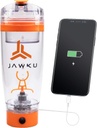 JAWKU POWER SHAKER BOTTLE AHORA CON DRY STORAGE CONTAINER // Un potente mezclador de 11.000 RPM y carga integrada para sus dispositivos / 600ml (20oz.) BPA Free / *NEW* DRY STORAGE CONTAINER