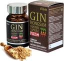 Coreana Red Ginseng [Gin HONGSAM] 60 cápsulas - Premium Anti Aging Suplementos - Boost Energy ← Memoria para Mujeres y Hombres 100% Red Ginseng