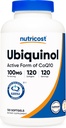 Nutricost Ubiquinol Softgels (120 Softgels tención 100 mg Por Serving) - Absorción superior Antioxidante Silencio Forma activa de CoQ10 - Gluten Free, Non-GMO