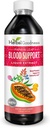 Papaya Leaf Blood Support Liquid - 15X Strength - Papaya Leaf Extract - Plaquetas saludables, Sangre limpia, Digestión, Papaya Enzyme -12oz Liquid - Herbal Goodness (1 btl)