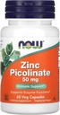 Ahora Alimentos Zinc Picolinate 50mg 60 cápsulas