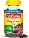 Nature Made High Absorption Magnesium Glycinate Gummies 100 mg por Serving, Muscle, Nerve, Bone y Heart Support, Magnesium Supplement, 40 Magnesium Gummies, 20 Day Supply