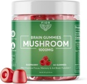 FIOR Mushroom Gummy Total 10 Mushroom Blend Suplemento, 60 Conde, 10 Mushroom Complex, Lions Mane, Chaga, Cordyceps, Reishi Extract, Mushroom Suplemento Mushroom Gummies