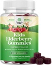 Naturalezas Artesanía Sambucus Gummies para la salud infantil - Delicious Black Elderberry Gummies with Zinc and Vitamin C for Kids Immune Support - Gelatin and Gluten Free Non-GMO Immunity Support 90
