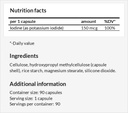 Potasio Iodide 150 mcg por cápsula - 90 cápsulas vegas - 3 meses de suministro - para la función óptima del Gland y el metabolismo energético - Suplemento de la dieta por la hegemonía de Apolo