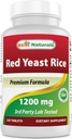 Mejores Naturales Red Yeast Rice 1200 mg (No-GMO) 120 Tabletas - No Irradiated, Citrinin Free
