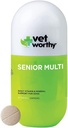 Vet Worthy Senior Multivitamin Chewable for Dogs - Antioxidantes y soporte nutricional - Soporte diario - Vitaminas esenciales, minerales, " Enzymes- Liver Flavor Chewable for Dogs - 60 Tablets