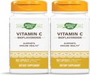 Vía natural Vitamina C 500 mg con Bioflavonoides, 1000 mg Vitamina C por Serving, 100 cápsulas, Pack de 2