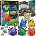National Geographic Mega Crystal Growing Kit - Crece 6 Cristales con Light-Up Stand, Regalos científicos para niños 8-12