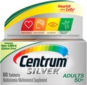 Centrum Silver Multivitamin Supplement For Adults Over 50, 80 Tablets (Pack of 2)