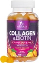 Collagen Gummies con 2500mcg Biotina, Vitamina C & Zinc - Hidrolyzed Collagen Peptide Tipo 1 & 3 Suplemento - Advanced Hair, Skin & Nail Growth Support for Women &amp; Men, Gluten Free, Non-GMO - 120 Conde
